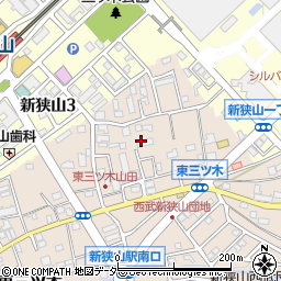 埼玉県狭山市東三ツ木51周辺の地図
