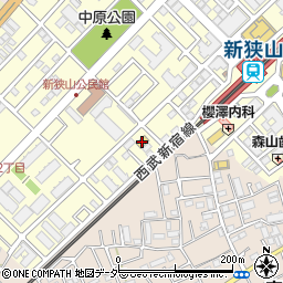 ファミリーマート新狭山二丁目店周辺の地図