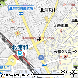 ファミリーマート北浦和駅東口店周辺の地図