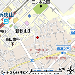 埼玉県狭山市東三ツ木40周辺の地図