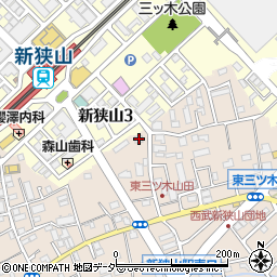 埼玉県狭山市東三ツ木38周辺の地図