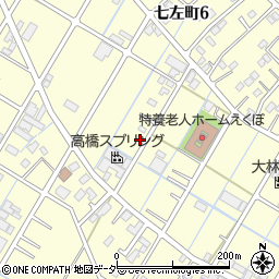 埼玉県越谷市七左町6丁目222周辺の地図