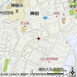 リパークさいたま神田駐車場周辺の地図