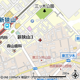 埼玉県狭山市東三ツ木412周辺の地図