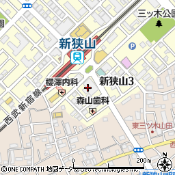 新狭山駅前郵便局 ＡＴＭ周辺の地図