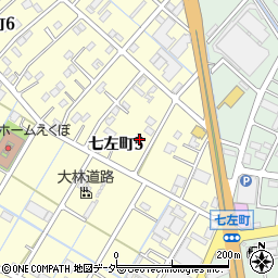 埼玉県越谷市七左町5丁目130周辺の地図