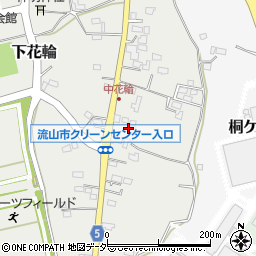 千葉県流山市下花輪1250-2周辺の地図
