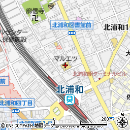 マルエツ北浦和東口店周辺の地図