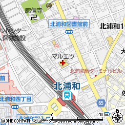 マルエツ北浦和東口店周辺の地図