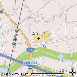 ＪＡめぐみの　白鳥支店経済店舗周辺の地図