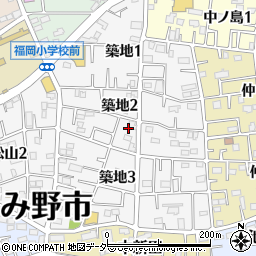 埼玉県ふじみ野市築地周辺の地図