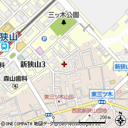 埼玉県狭山市東三ツ木413周辺の地図