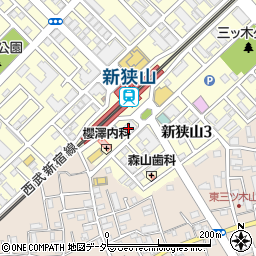 埼玉りそな銀行新狭山支店 ＡＴＭ周辺の地図