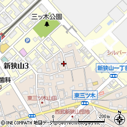 埼玉県狭山市東三ツ木416周辺の地図