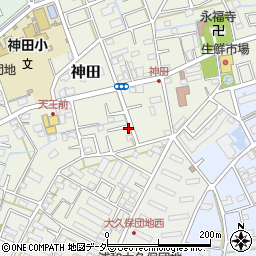 埼玉県さいたま市桜区神田周辺の地図