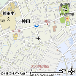 埼玉県さいたま市桜区神田周辺の地図