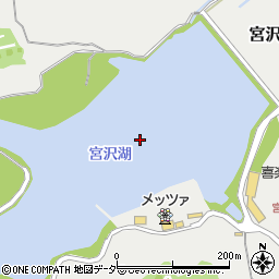 宮沢湖周辺の地図
