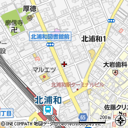 埼玉県信用金庫北浦和支店周辺の地図