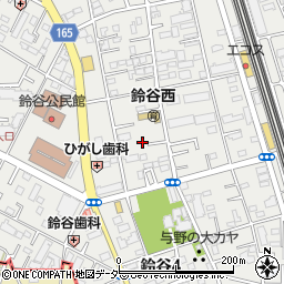 埼玉県さいたま市中央区鈴谷7丁目3周辺の地図