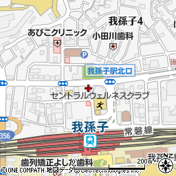 我孫子駅前郵便局周辺の地図