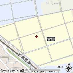 埼玉県吉川市高富周辺の地図
