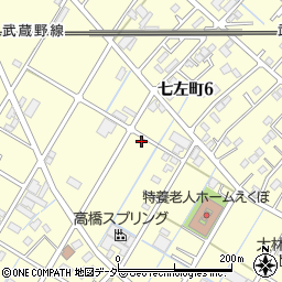 埼玉県越谷市七左町6丁目238周辺の地図