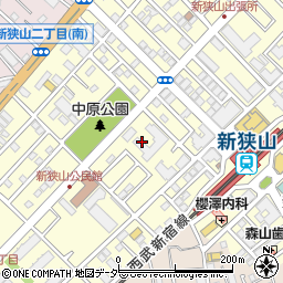 埼玉県狭山市新狭山2丁目周辺の地図
