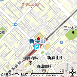 いなげや新狭山駅前店周辺の地図