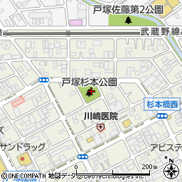 戸塚杉本公園周辺の地図