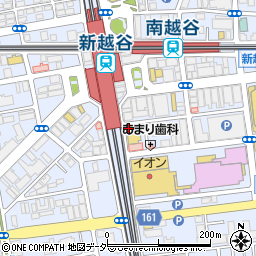 日高屋新越谷東口店周辺の地図
