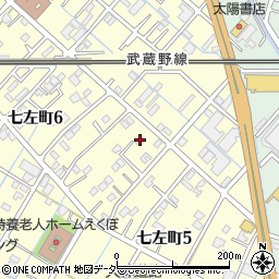 埼玉県越谷市七左町5丁目193周辺の地図