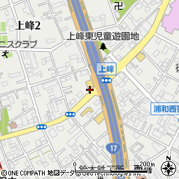 埼玉県さいたま市中央区上峰周辺の地図
