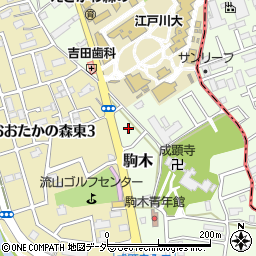 千葉県流山市駒木702周辺の地図