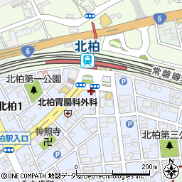 千葉銀行北柏駅前 ＡＴＭ周辺の地図