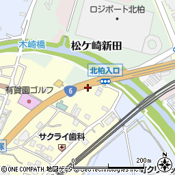 千葉県柏市呼塚新田周辺の地図