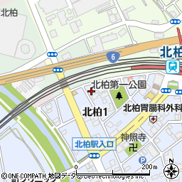 カメイ株式会社　千葉支店柏営業所周辺の地図