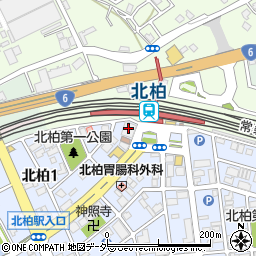 くすりの福太郎北柏店周辺の地図
