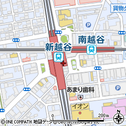 ファミリーマート新越谷駅前店周辺の地図