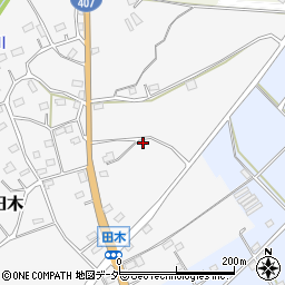 埼玉県日高市田木周辺の地図