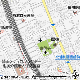 埼玉県さいたま市浦和区北浦和3丁目周辺の地図