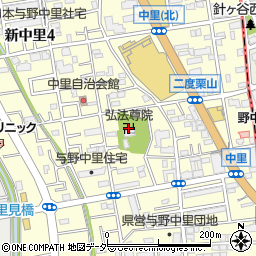 弘法尊院周辺の地図