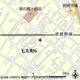 埼玉県越谷市七左町6丁目136周辺の地図