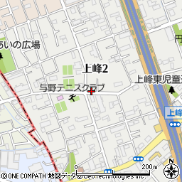 埼玉県さいたま市中央区上峰2丁目周辺の地図