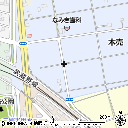 〒342-0045 埼玉県吉川市木売の地図