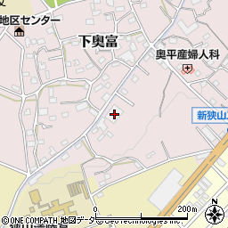 埼玉県狭山市下奥富889周辺の地図