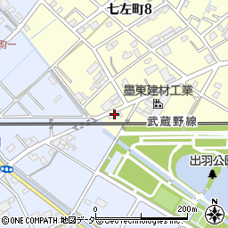 埼玉県越谷市七左町8丁目106周辺の地図