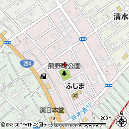埼玉県川越市熊野町周辺の地図