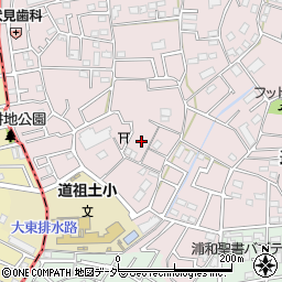 埼玉県さいたま市緑区道祖土1丁目4周辺の地図