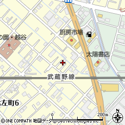 埼玉県越谷市七左町6丁目29周辺の地図