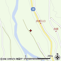 長野県木曽郡木曽町三岳井原周辺の地図